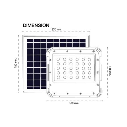 สปอทไลท์ SOLAR RACER CLEAN LIGHT 70 วัตต์ DAYLIGHT สีเทา_6