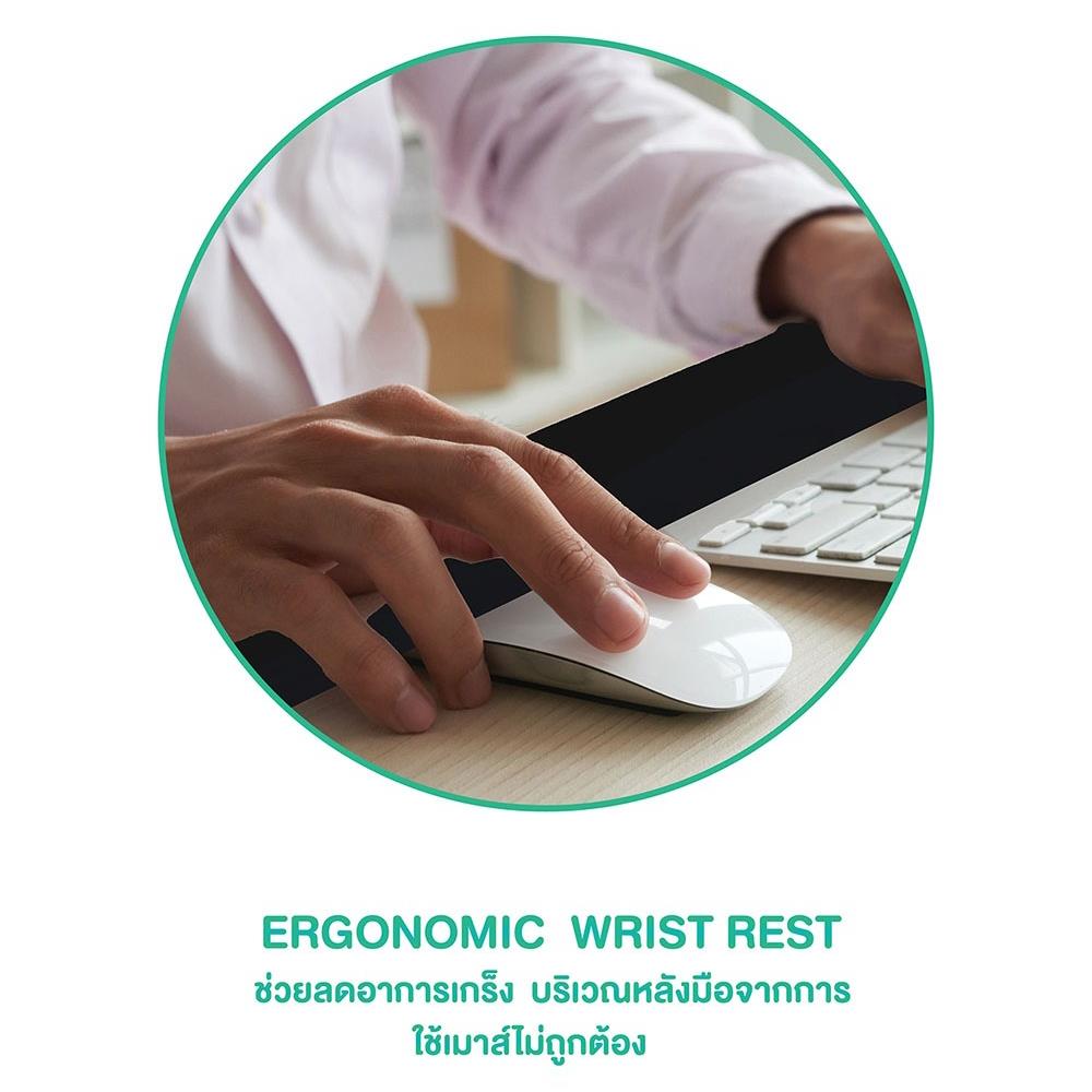 แผ่นรองข้อมือเพื่อสุขภาพ WORKSCAPE WAH-00011 สีเทาเข้ม