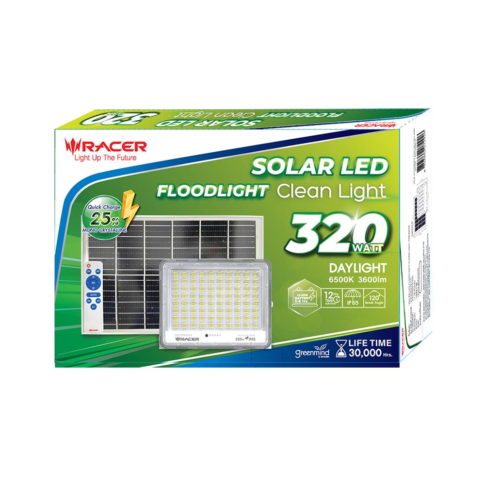 สปอทไลท์ SOLAR RACER CLEAN LIGHT 320 วัตต์ DAYLIGHT สีเทา
