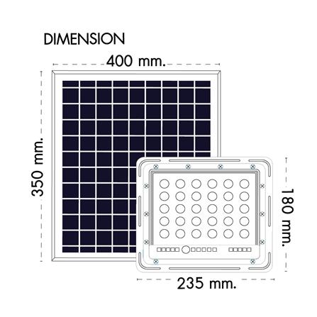 สปอทไลท์ SOLAR RACER CLEAN LIGHT 220 วัตต์ DAYLIGHT สีเทา_6