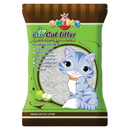 ทรายแมวภูเขาไฟ OKIKO ECO CAT LITTER กลิ่นแอปเปิ้ล 10 ลิตร_0