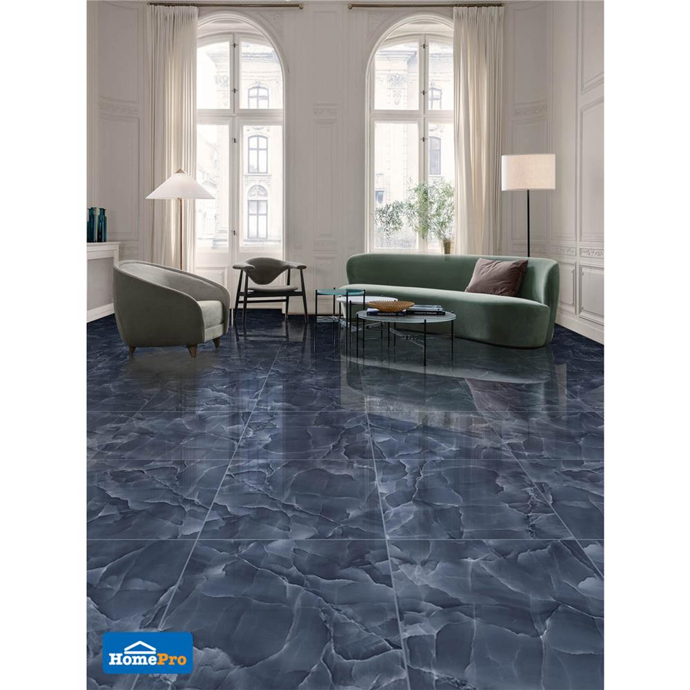 กระเบื้องพื้นพอร์ซเลน 60x60 ซม. TARA เบอร์รี่ บลู A 1.44 ตร.ม.