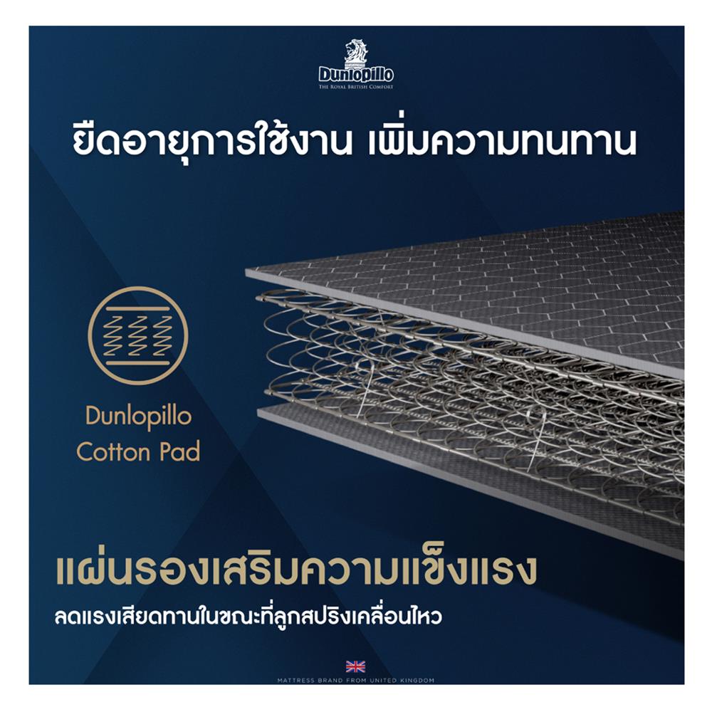 ที่นอน 5 ฟุต DUNLOPILLO RADIANCE พร้อมหมอนหนุน 2 ชิ้น
