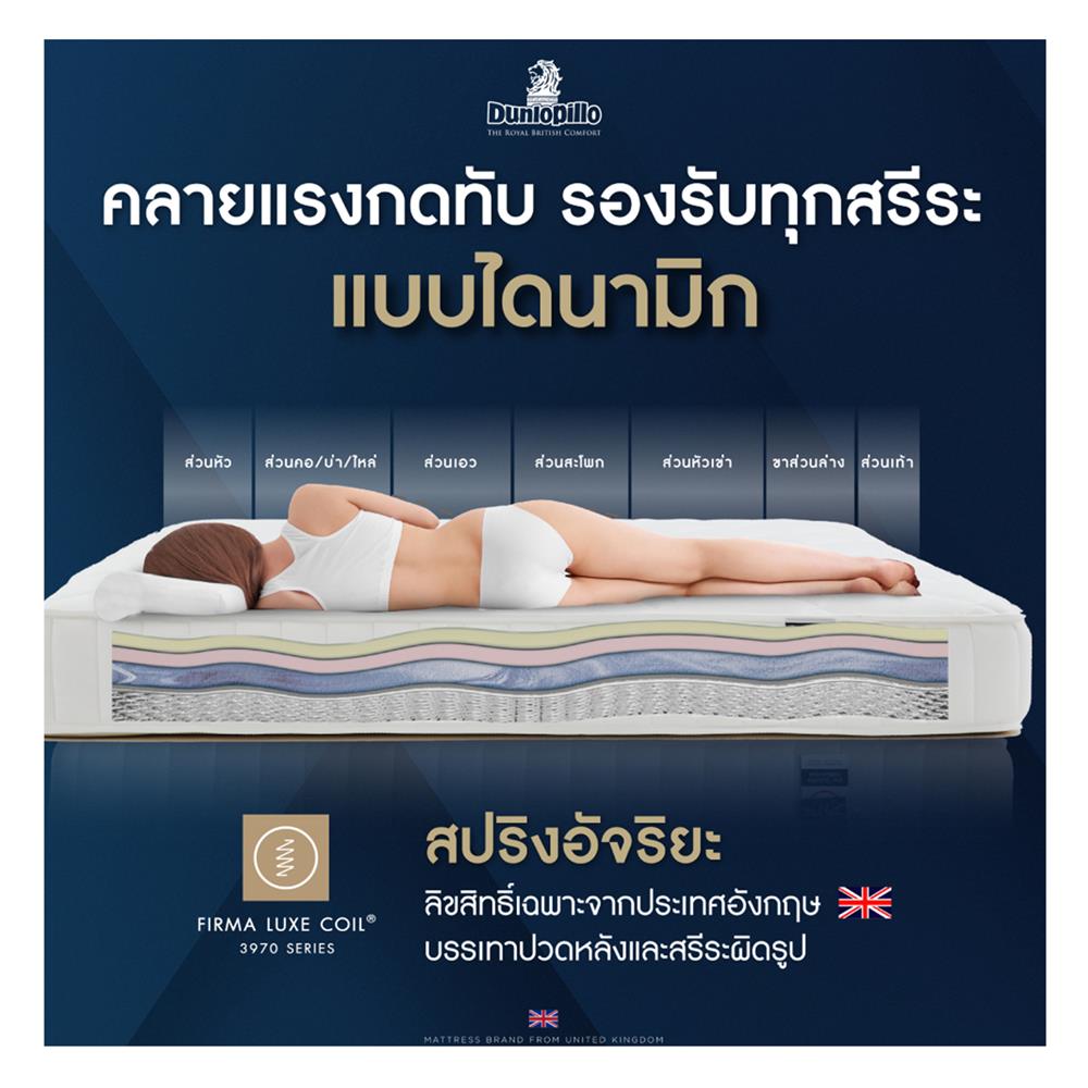ที่นอน 3.5 ฟุต DUNLOPILLO RADIANCE พร้อมหมอนหนุน 1 ชิ้น