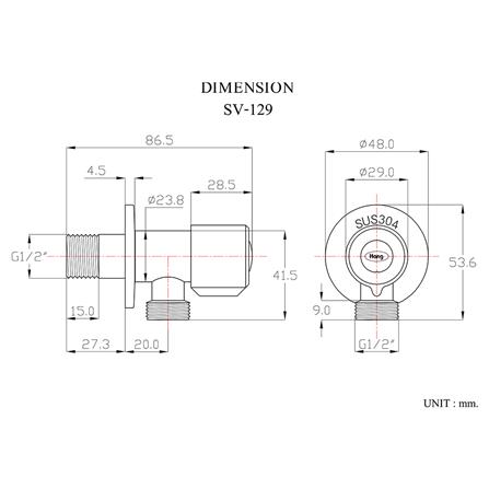 สต๊อปวาล์ว 1 ทาง HANG SV-129_2