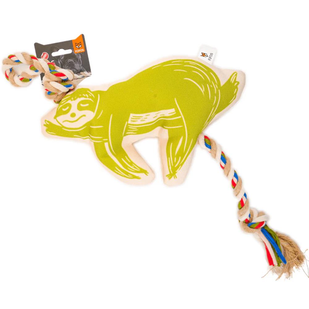 ของเล่นสุนัข FOFOS DOG FLOSSY ROPE TOY WITH SLOTH