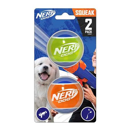 ของเล่นลูกบอลสุนัข NERF DOG PUPPY TPR TENNISBALLS (2 IN) แพ็ก 2 ชิ้น_0