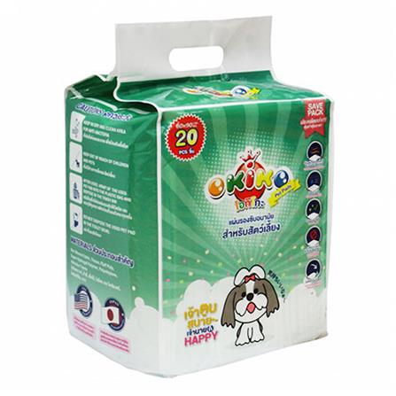 แผ่นรองฉี่สุนัขและแมว OKIKO 60X90 ซม. 20 แผ่น_0