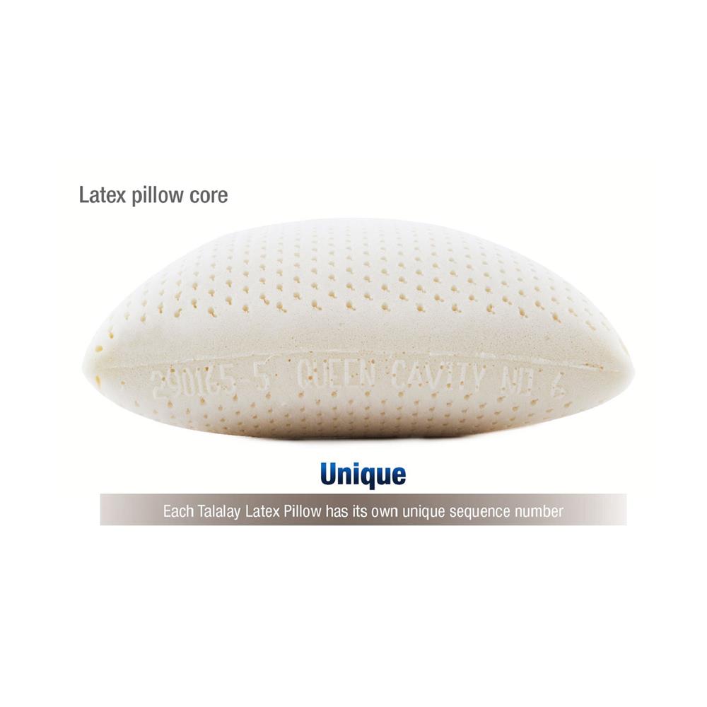 หมอนสุขภาพ ยางพารา LOTUS TALALAY MEDIUM 20x30 นิ้ว สีขาว