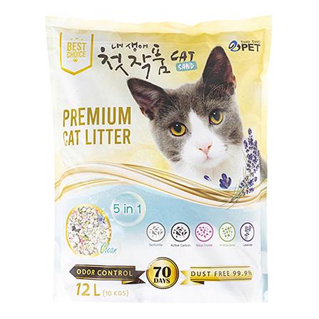 ทรายแมวภูเขาไฟ TWO TWO PET ลาเวนเดอร์ 12 ลิตร