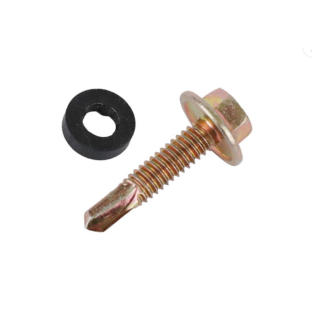 สกรูปลายสว่านพร้อมแหวน DEXZON 5.5x25 มม. (แพ็ก 15 ชิ้น)