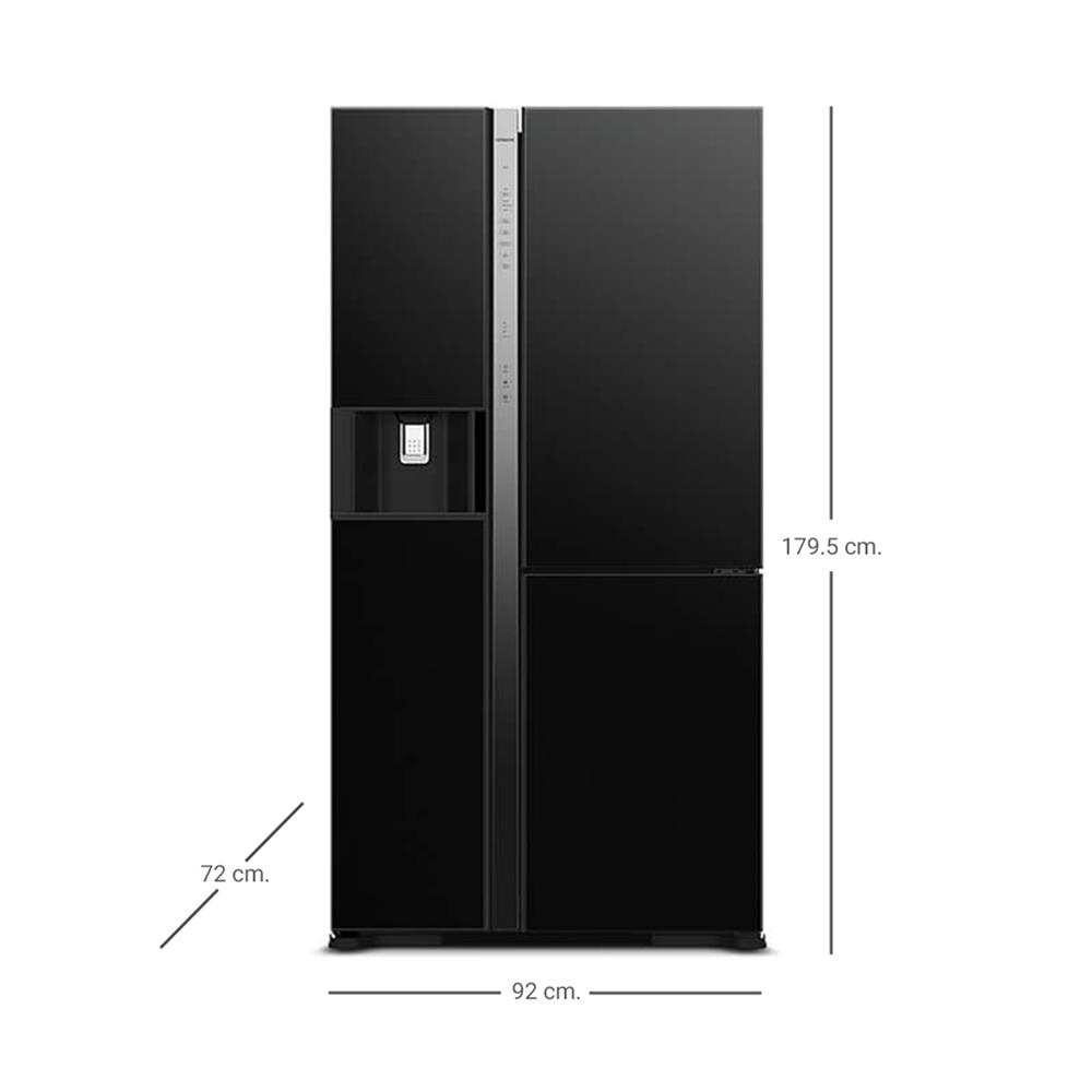 ตู้เย็น SIDE BY SIDE HITACHI R-MX600GVTH1 GBK 20.1 คิว กระจกดำ อินเวอร์เตอร์