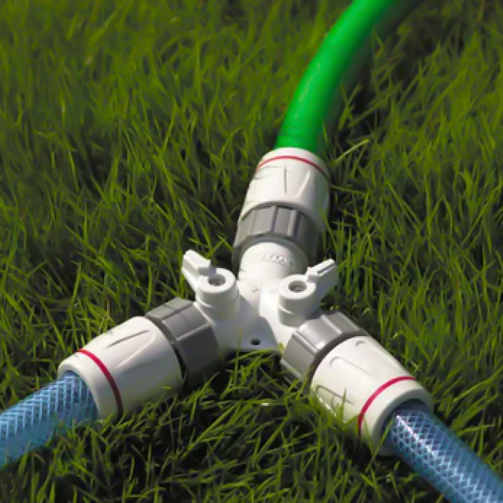 ข้อต่อสายยางสามทาง พร้อมวาล์ว TOYOX 1/2 - 5/8 นิ้ว