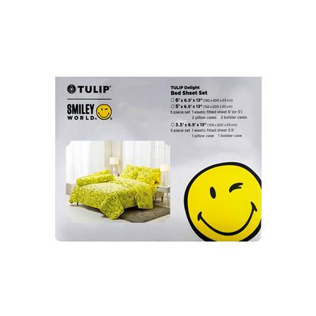 ชุดผ้าปูที่นอน 5 ฟุต 5 ชิ้น TULIP SMILEY WORLD 60013-DLC100_3