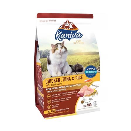 อาหารแมว KANIVA CHICKEN TUNA AND RICE 400 ก.