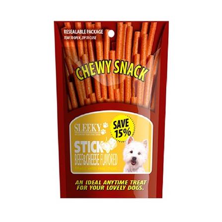 ขนมสุนัข SLEEKY CHEW STICK CHEESE AND BEEF FLAVOR 175 ก.