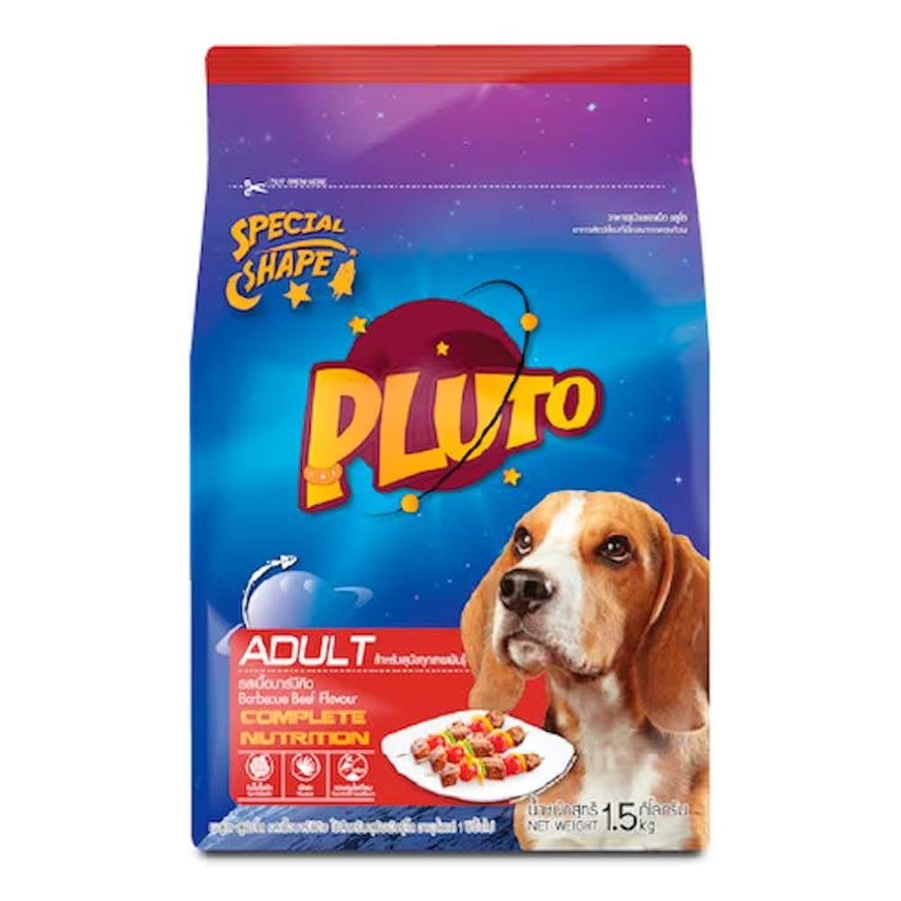 อาหารสุนัข PLUTO ADULT SMALL BREED BARBECUE BEEF 1.5 กก.