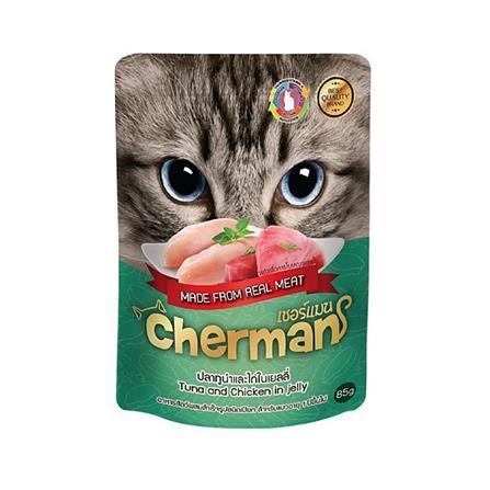 อาหารเปียกแมว CHERMAN TUNA CHICKEN IN JELLY 85 ก._0