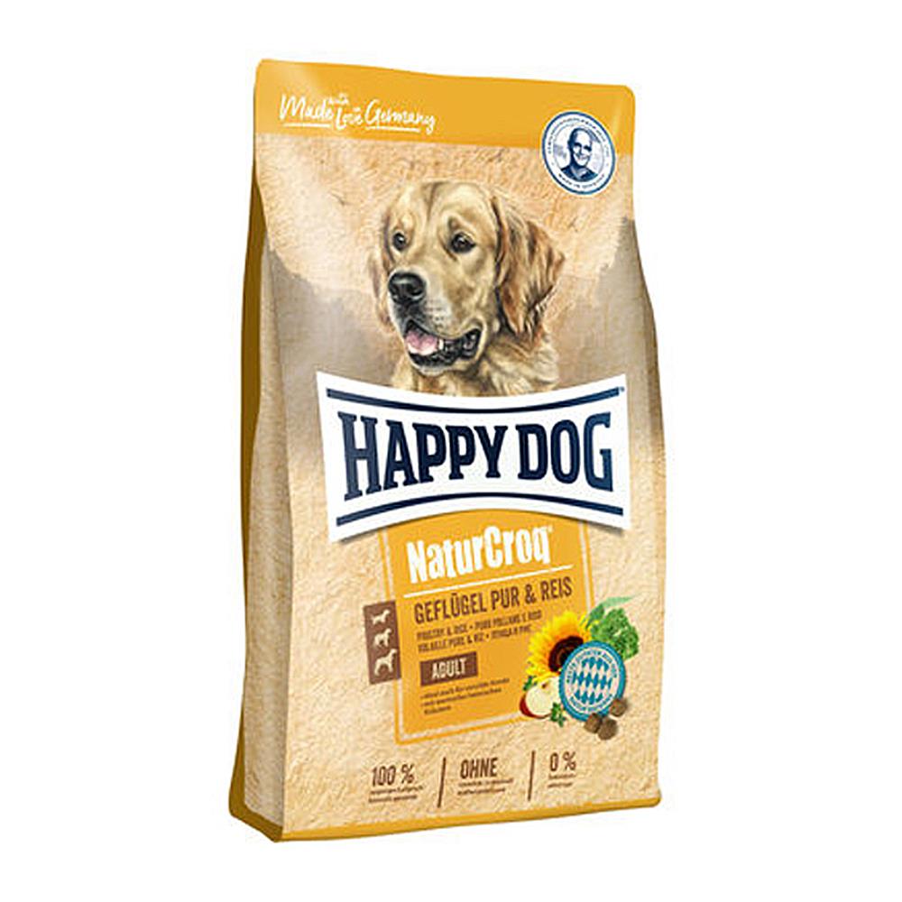 อาหารสุนัข HAPPY DOG NATURCROQ GEFLUGEL PUR & REIS 1 กก.