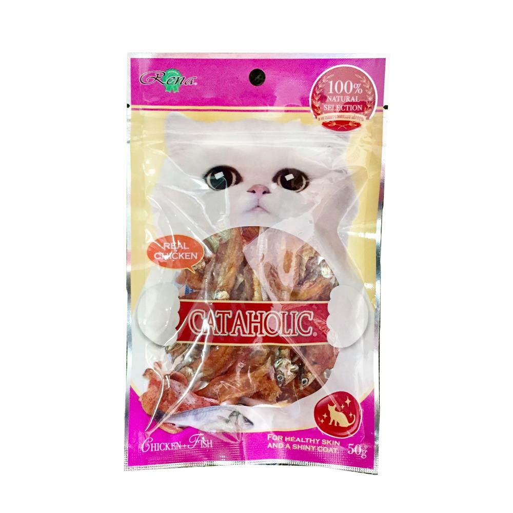 ขนมแมว CATAHOLIC SPIRAL SOFT CHICKEN AND FISH 50 ก.