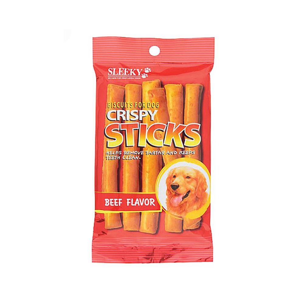ขนมสุนัข SLEEKY CRISPY STICK รสเนื้อ 90 ก.