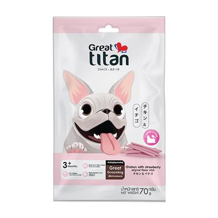 ขนมสุนัข GREAT TITAN CHICKEN WITH STRAWBERRY 70 ก._0