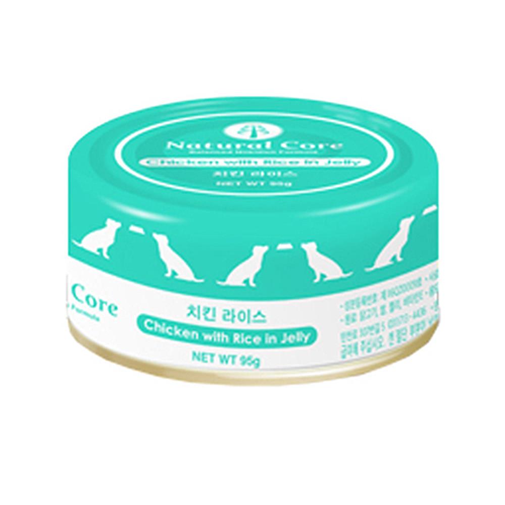 อาหารเปียกสุนัข NATURAL CORE CHICKEN & RICE IN JELLY 95 ก.