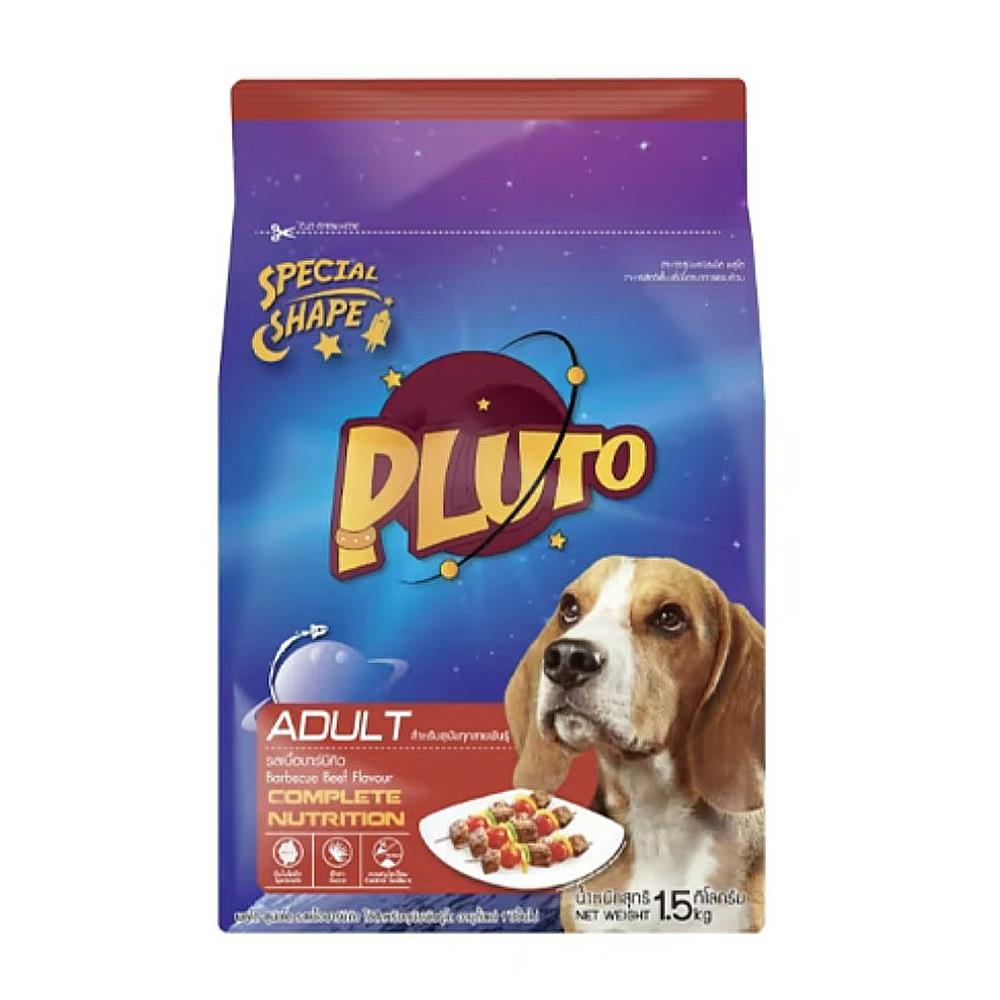 อาหารสุนัข PLUTO ADULT BARBECUE BEEF 1.5 กก.