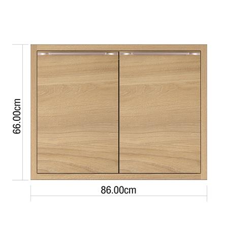 หน้าบานคู่ KIZTCHO LUCIDA 86x66 ซม. Honey Oak_3