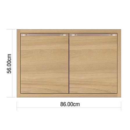 บานใต้เตา KIZTCHO LUCIDA 86x56 ซม. Honey Oak_3