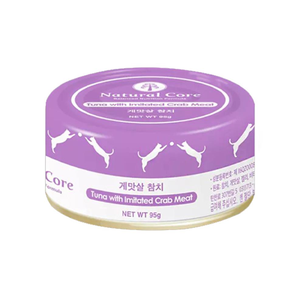 อาหารเปียกแมว NATURAL CORE ทูน่าและเนื้อปู 95 ก.