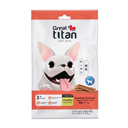 ขนมสุนัข GREAT TITAN SMOKED SALMON 70 ก.