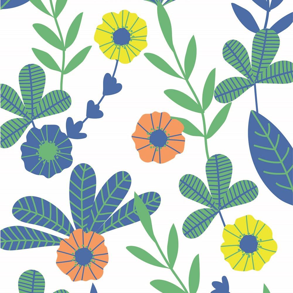 มู่ลี่ PVC ME LIVING SPRING 80X200 ซม. สีขาว/เขียว