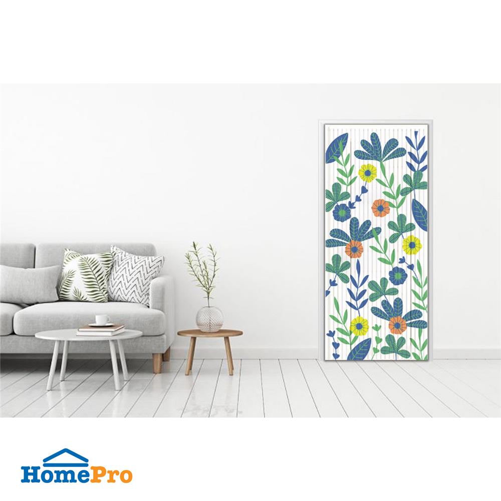 มู่ลี่ PVC ME LIVING SPRING 80X200 ซม. สีขาว/เขียว