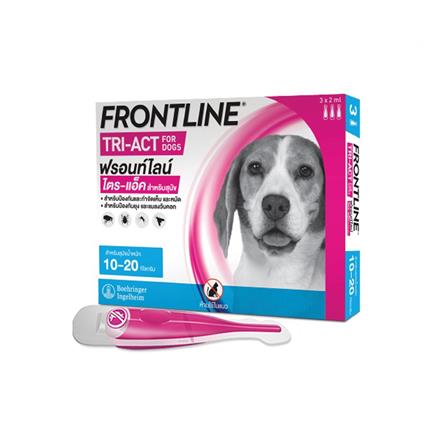 ยาหยอดกำจัดเห็บหมัดสุนัข น้ำหนัก 10-20 กก. FRONTLINE TRI-ACT ไซซ์ M_0