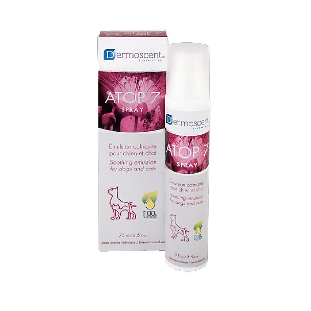 สเปรย์รักษาผิวหนังสัตว์เลี้ยง DERMOSCENT ATOP7 SPRAY 75 มล.