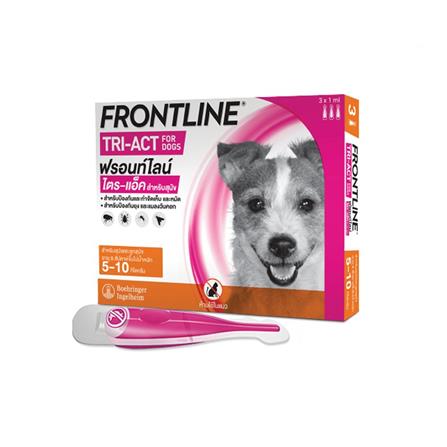 ยาหยอดกำจัดเห็บหมัดสุนัข น้ำหนัก 5-10 กก. FRONTLINE TRI-ACT ไซซ์ S_0