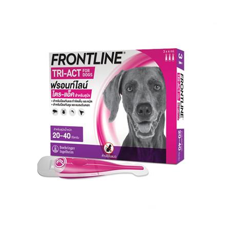 ยาหยอดกำจัดเห็บหมัดสุนัข น้ำหนัก 20-40 กก. FRONTLINE TRI-ACT ไซซ์ L_0