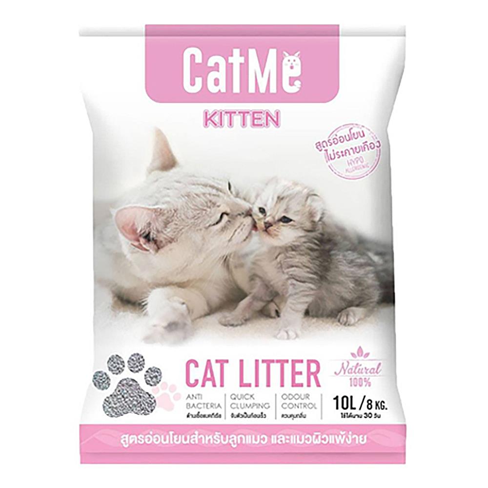 ทรายแมวภูเขาไฟ CATME สูตร KITTEN อ่อนโยนสำหรับลูกแมวและแมวผิวแพ้ง่าย 10 ลิตร