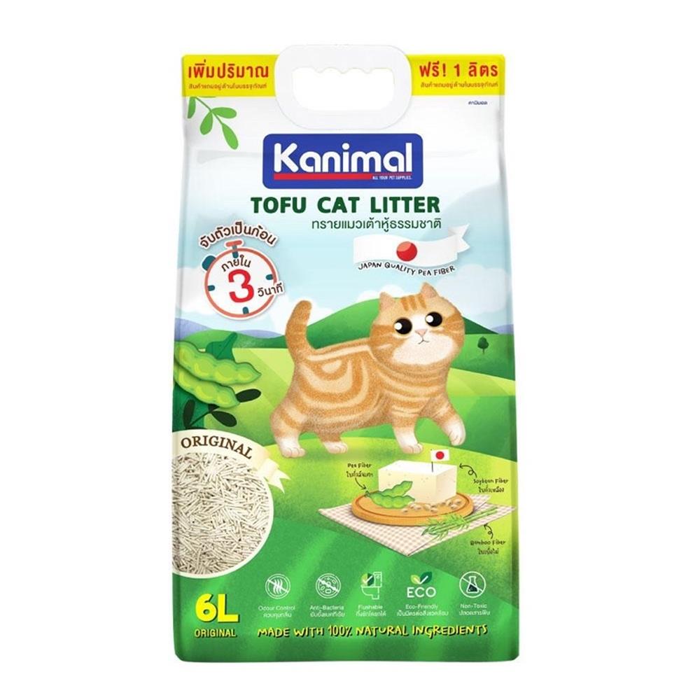 ทรายแมวเต้าหู้ KANIMAL TOFU LITTER ORIGINAL 6 ลิตร
