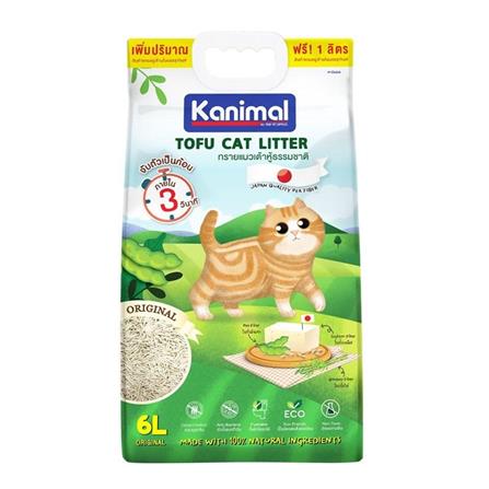 ทรายแมวเต้าหู้ KANIMAL TOFU LITTER ORIGINAL 6 ลิตร_0