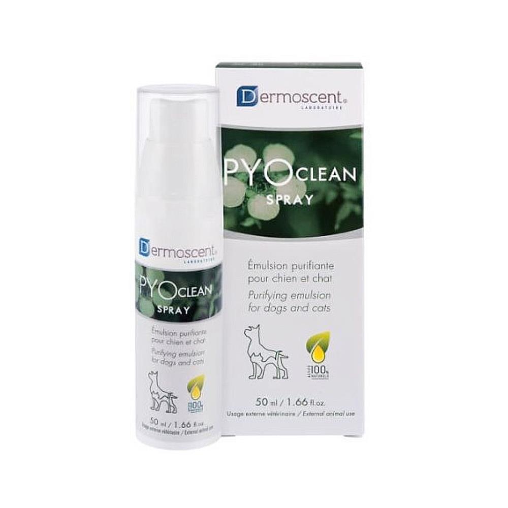 สเปรย์รักษาผิวหนังสัตว์เลี้ยง DERMOSCENT PYO CLEAN SPRAY 50 มล.