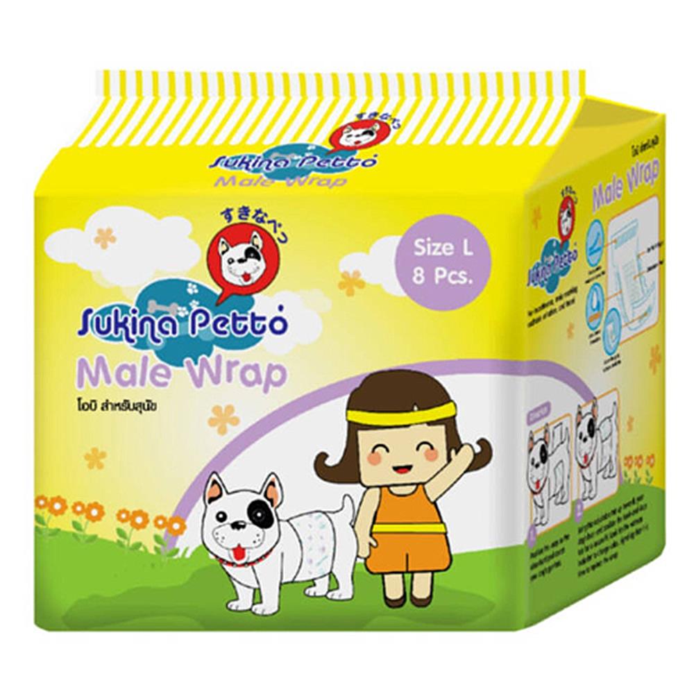 โอบิสุนัข SUKINA PETTO SIZE L 8 ชิ้น