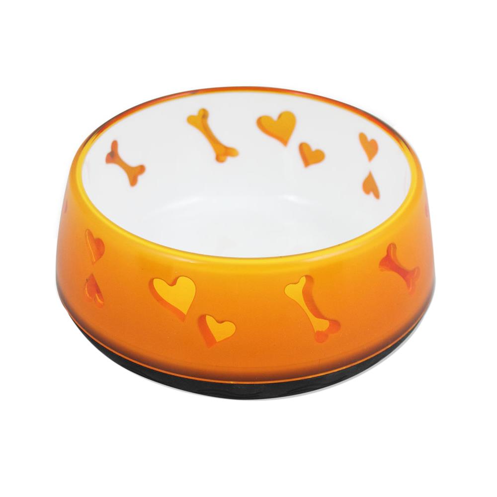 ชามอาหารสัตว์เลี้ยง AFP DOG LOVE BOWL ไซซ์ S สีส้ม
