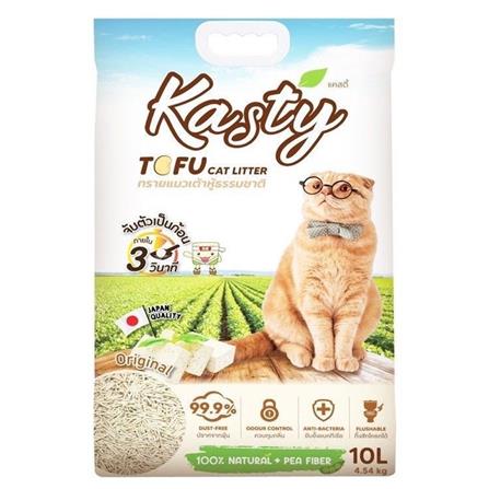ทรายแมวเต้าหู้ KASTY TOFU CAT LITTER 10 ลิตร_0