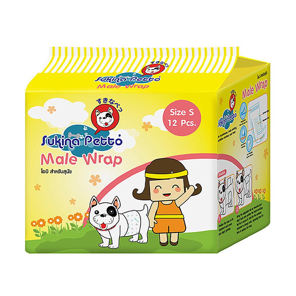 โอบิสุนัข SUKINA PETTO SIZE S 12 ชิ้น