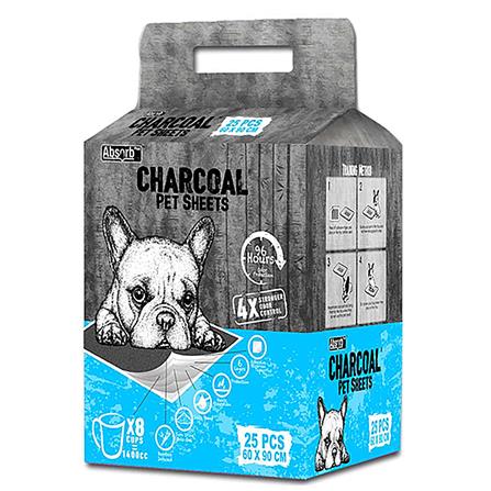 แผ่นรองฉี่สุนัข ABSORB PLUS CHARCOAL 60X90 ซม. 25 แผ่น_0