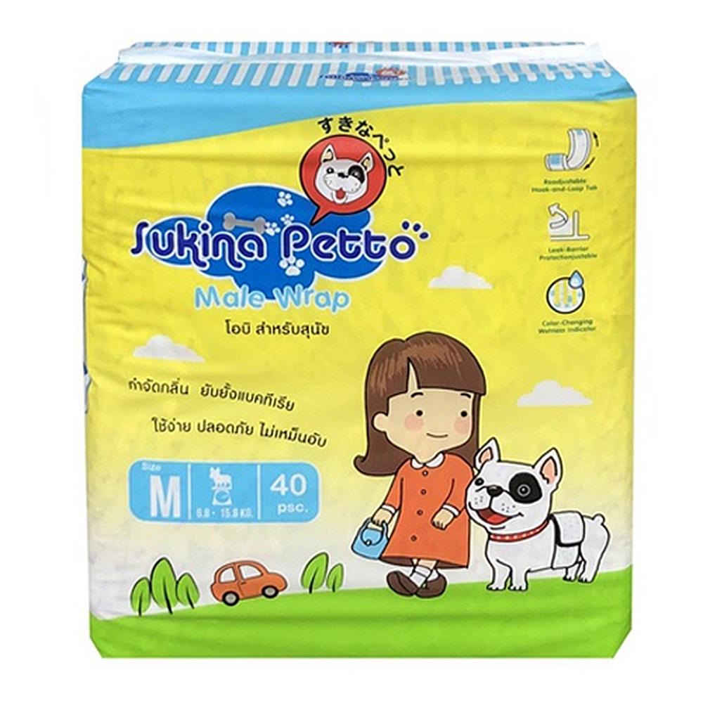โอบิสุนัข SUKINA PETTO SIZE M 40 ชิ้น