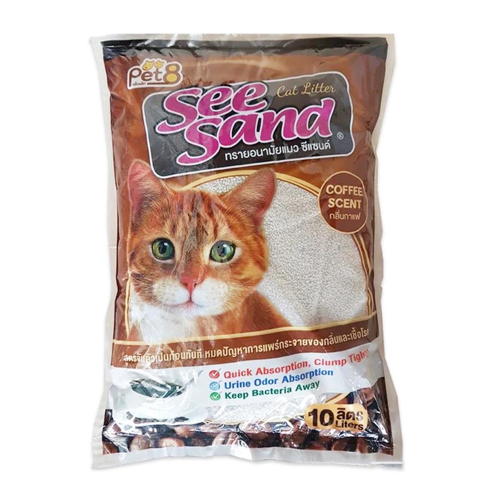 ทรายแมว SEASAND BENTONITE COFFEE 10 ลิตร