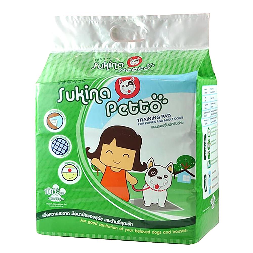 แผ่นรองฉี่สุนัขและแมว SUKINA PETTO 30X45 ซม. 100 แผ่น